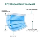 3 Ply Disposable Face Mask Blue Set of 10