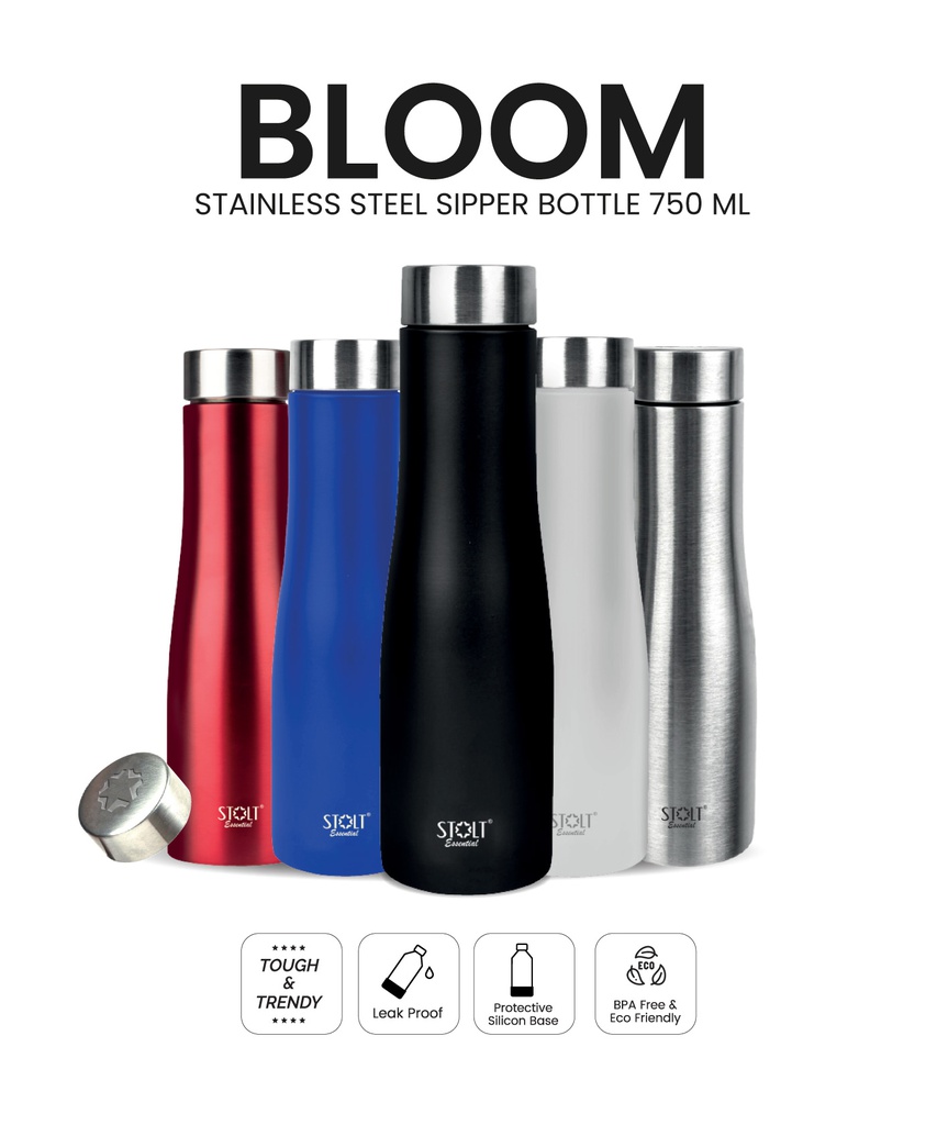 Bloom Stainless Steel Sipper Bottle - Essential Series